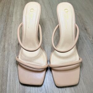 Olivia Jaymes Nude Heeled Sandals